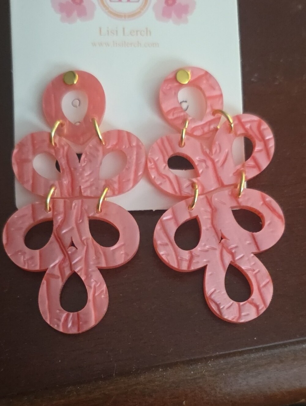 Lisi Lerch Pink "Ginger" Statement Pierced Earrings